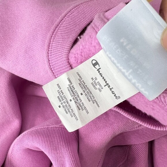 Champion Reverse Weave Bubblegum Pink Crew Neck Sweatshirt Women's M - Picture 4 of 7